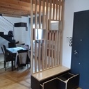 Meuble à chaussures - banc et claustra