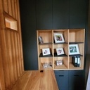 Agencement hall en coin bureau / espace rangement