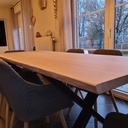 Table en chêne massif 'live edge'