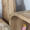 Étagères lumineuses de bois courbe