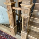 Poteaux d'escalier à l'américaine (qu'avec de la planche clouée )