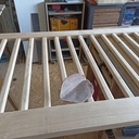 Lit pour Bébé à barreaux en Chataigner