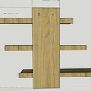Etagère murale autoportante toujours sans ferraille