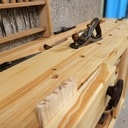 Établi en bois de charpente