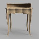 Bureau Louis XV - Pieds couteau 6 faces