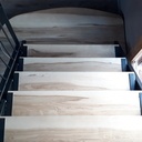 Marches et contremarche cintrée pour escalier bois et métal