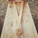 Table Bar style indus en Chêne et Noyer