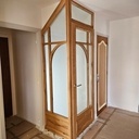 Verrière et porte en chêne