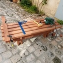 Banc d'extérieur japonisant