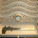 Porte courrier bureau avec tiroir et horloge