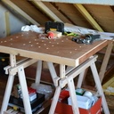 Etabli rudimentaire de chantier