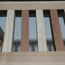 Banc cintré frêne/sipo