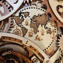 Horloge bois heure et marées