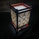 Lampe japonaise kumiko à assemblage chidori