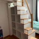 Escalier étagère à pas japonais