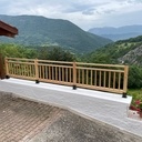 Garde corps en mélèze