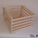 Grande caisse de rangement avec sac coton et roulettes