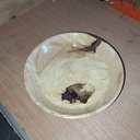 1er tournage coupole bois/résine époxy