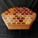 Table basse hexagonale