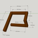 Lampe design en chêne