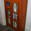 Petite bibliothèque en pin/verre