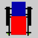 La Blue and Red Chair de Rietveld