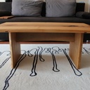 Table basse chêne-merisier