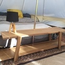 Banc pied de lit en noyer