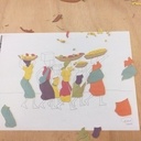 Marqueterie thème Africain