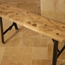Banc peuplier ancien