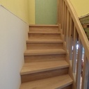 Escalier double quart tournant en chêne