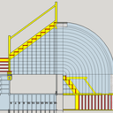 Plan d étude escalier droit a 2 volées