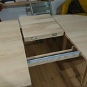 Table elliptique à rallonge papillon (en frêne)