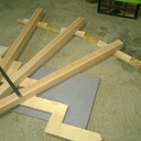 Descente d'escalier Metal et bois