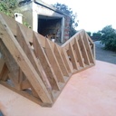 Maquette de charpente avec Faitage de pente