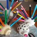 Un Hérisson porte crayons de couleurs