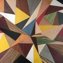 Bureau plaqué et mosaïque