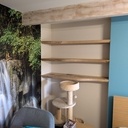 Trio d'étagères chêne