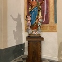 Piédestal en châtaignier massif de 200 ans recyclé