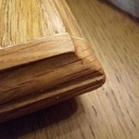 Pied de lampe en chêne pour bureau