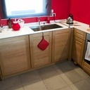 Cuisine contemporaine en chêne et stratifié compact