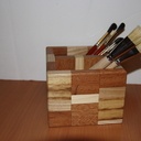 Pot à crayon en bois de bout