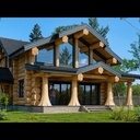 Maison en troncs d'arbres en kit