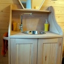 Point d'eau suspendu style WESTERNE au delicieuse joues cintrées