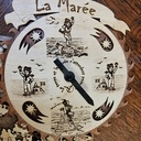 Horloge bois heure et marées
