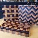 Trio de planches à découper en bois de bout