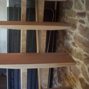 Escalier droit double limon central