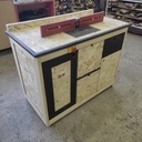 Meuble défonceuse sous table