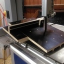 Gabarit Queue d'Aronde a la scie a ruban .