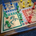 Jeu de petits chevaux bois massif